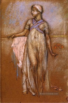 Das griechische Slave Mädchen aka Variationen in Violett und Rose James Abbott McNeill Whistler Ölgemälde